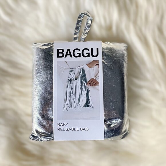 NWT Baby Baggu - Metallic Silver - Picture 2 of 7